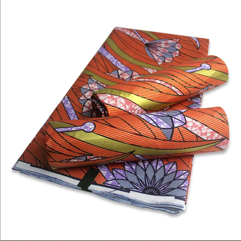 

Top quality african Gold wax prints fabrics Veritable Ankara fashion print wax fabric 100% cotton material for woman 6yards!Y18