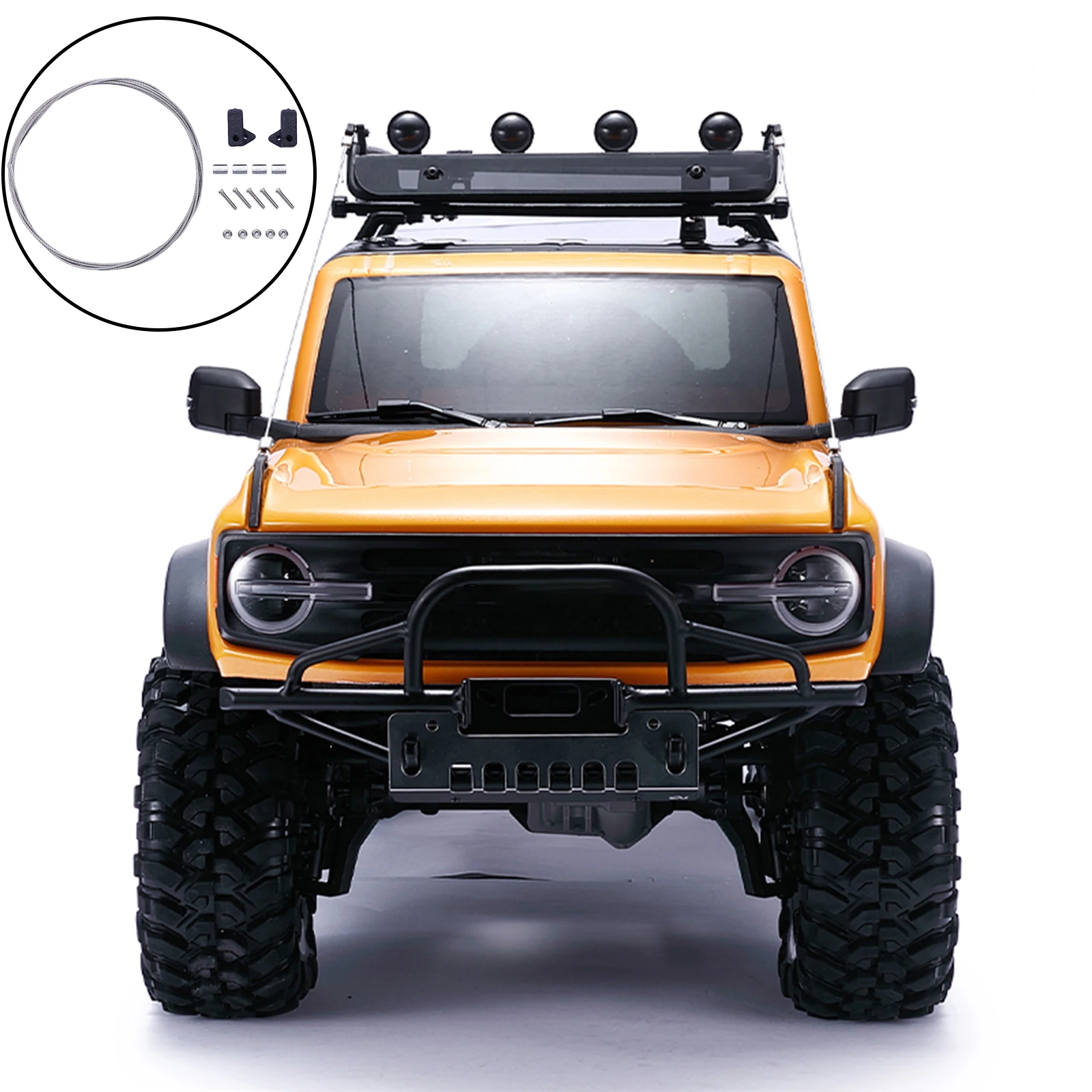 Автомобиль на радиоуправлении металлический передний Тяговый стальной трос