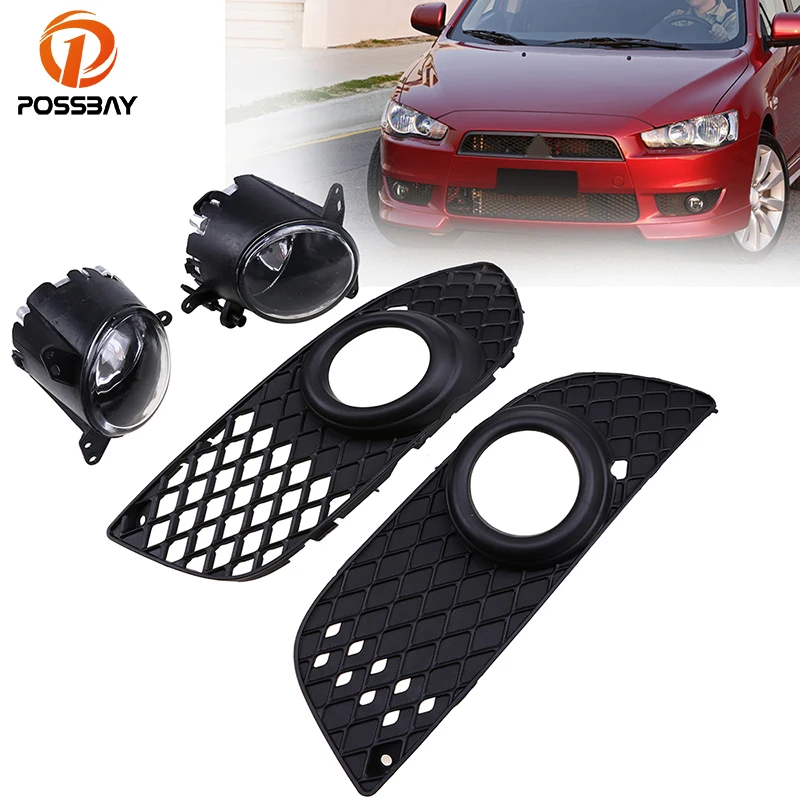 Автомобильная Решетка Переднего и нижнего бампера POSSBAY + Галогенные