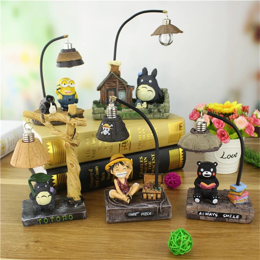 Миньоны Тоторо ночной Светильник для дома аниме семья светодиодный ночник s