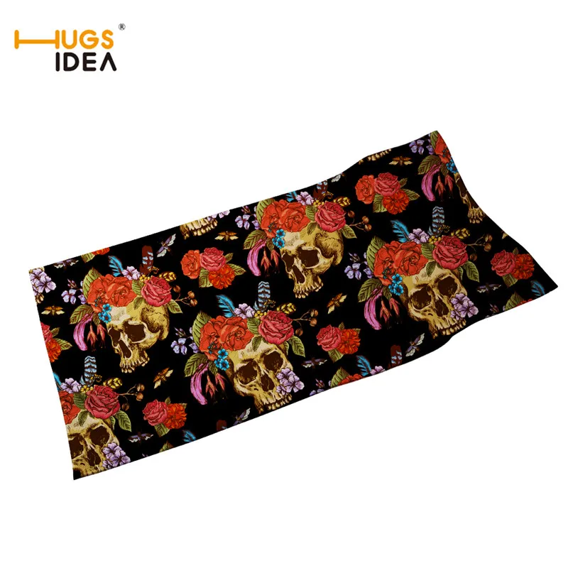 

HUGSIDEA Vintage Skull Print Microfiber Bath Towels Large Thick Towel for Adults Sport/Face/Swimming/Hair Quick Dry Beach Toalla