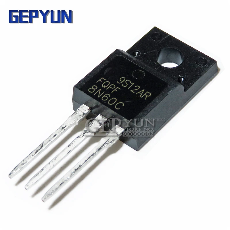 

10 шт. FQPF8N60C 8N60C 8N60 TO-220 TO220 МОП полевой транзистор Gepyun