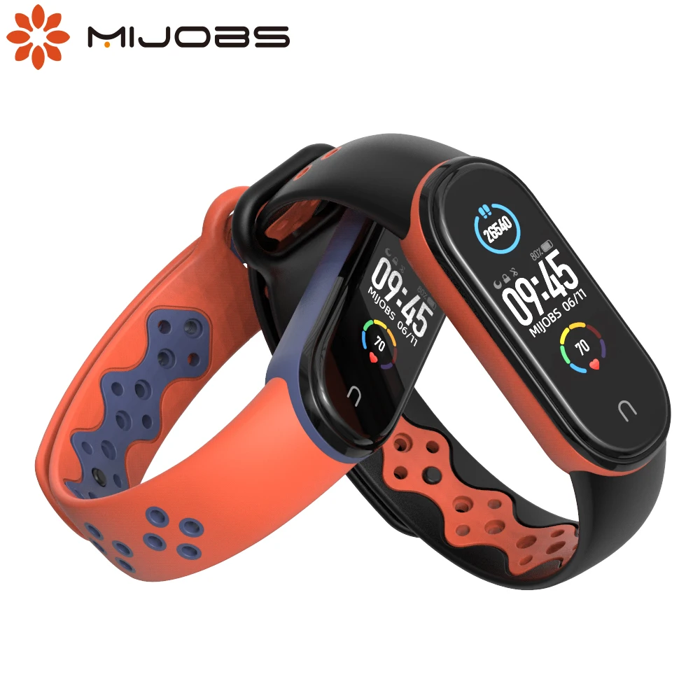 For Mi Band 5 Silicone Bracelet for xiaomi mi band 5 bracelet Pure Dual color Replacement Strap Miband 5 Wrist Straps band