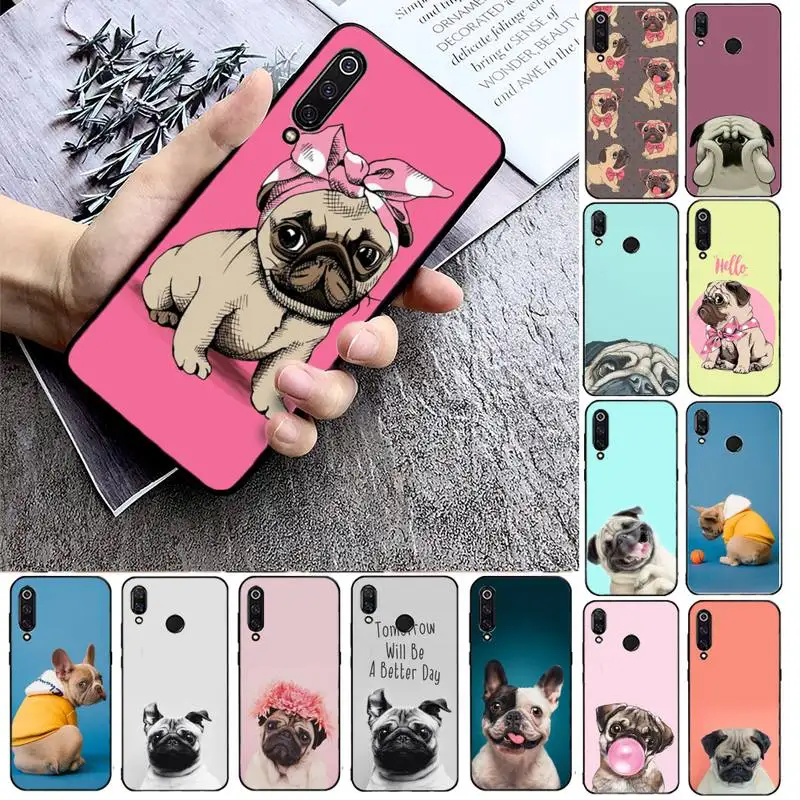 

Pug Dog Phone Case For Xiaomi max3 mi 9 se mi8 F1 9SE 10 lite F1 Back Coque