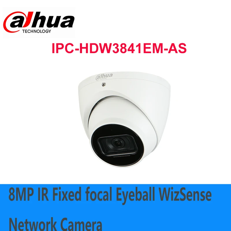

Dahua English vision 8MP IR Fixed focal Eyeball WizSense Network Camera IPC-HDW3841EM-AS