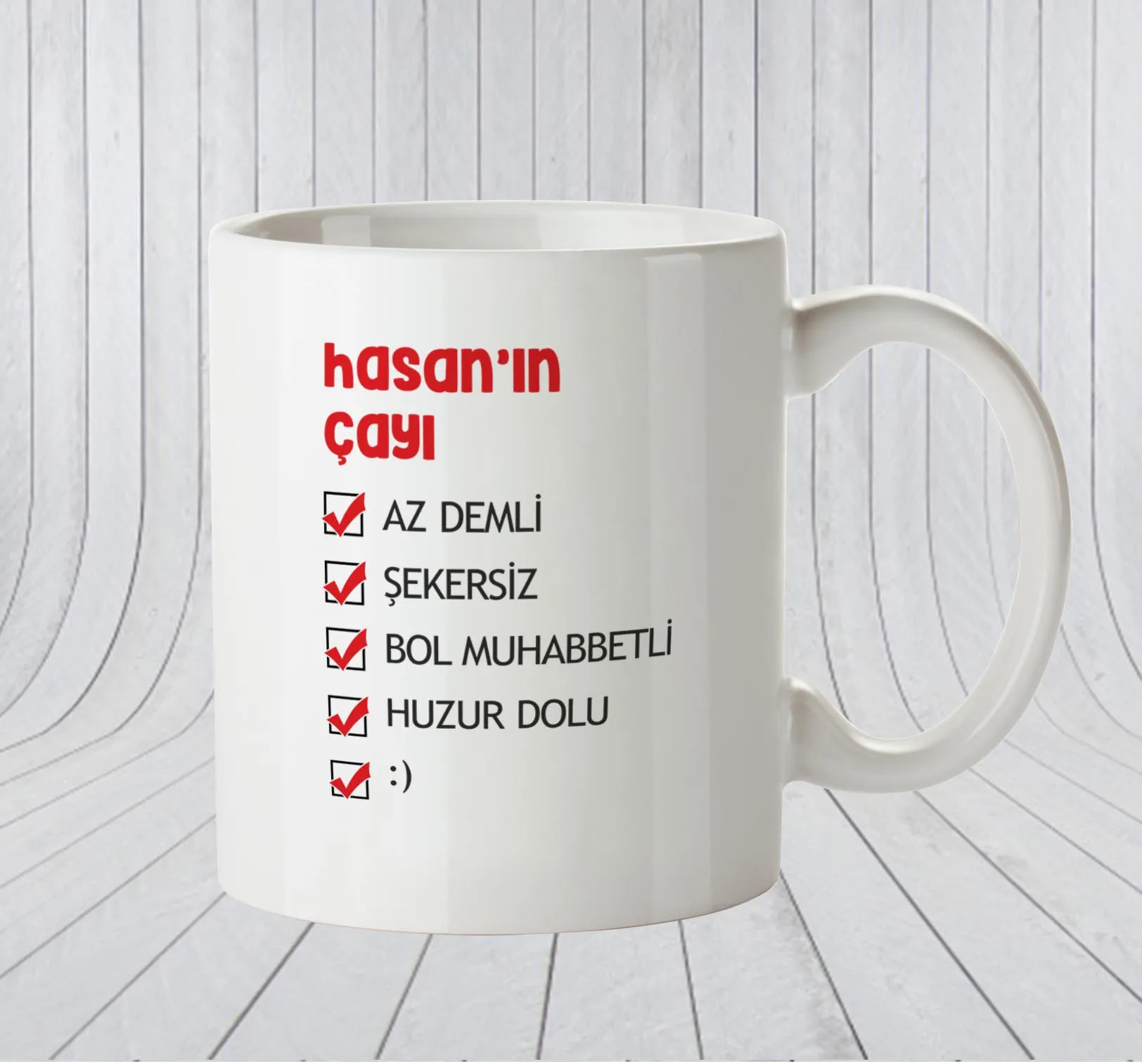 

Personalized Name Written Cute White Mug Cup