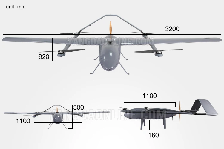Беспилотный беспилотник с фиксированным крылом VTOL 2,5 кг Полезная нагрузка 2,5 час выносливость БПЛА дальнего радиуса действия для осмотра съемки аэрофотосъемки earch