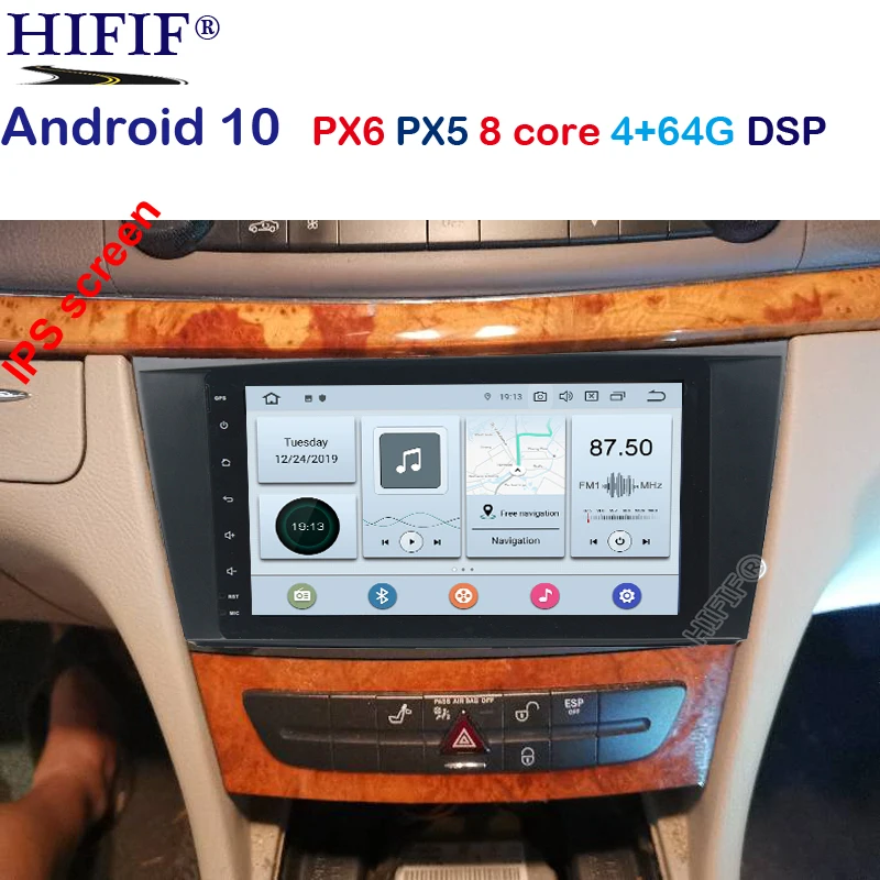 Автомагнитола 2 Din Android 10 4 Гб + 64 ГБ для Mercedes/Benz/E-Class/W211/E300/CLK/W209/CLS/W219 | Автомобили и