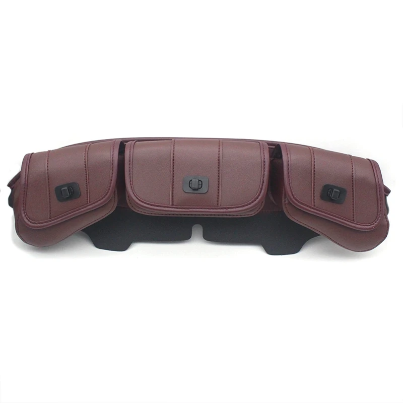 

Motorcycle Windshield Bag Saddle 3 Pouch Pocket Case for Touring 1996-2013 Front Frame Front Bag