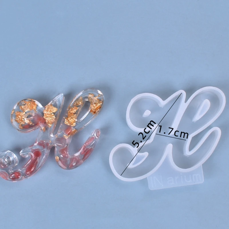 

26Pcs/Set English Letters Resin Mold A-Z Alphabet Shaped Pendant Silicone Mould