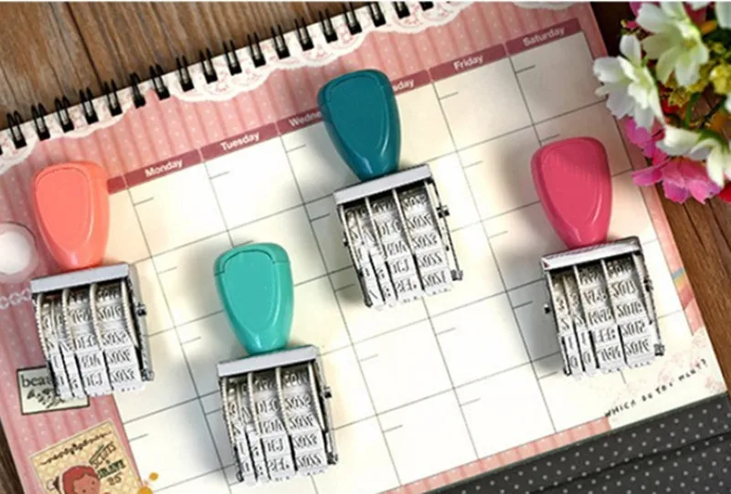 1 шт. винтажный роликовый штамп Signets роликовая вывеска на колесах с датой стильная