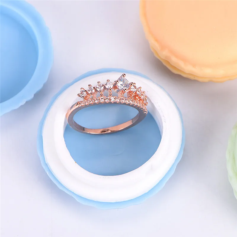 Милый чехол для переноски Macarons серьги ожерелье органайзер сумки Мини Круглая