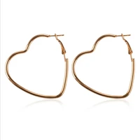 personalized peach heart love shaped fashion earrings versatile generous female jewelry