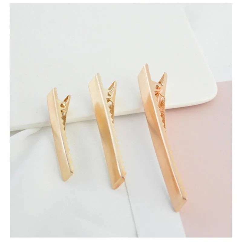 1 шт. золотой металлической Аллигатор Заколки для волос заколки DIY заколка 4 5 см/6