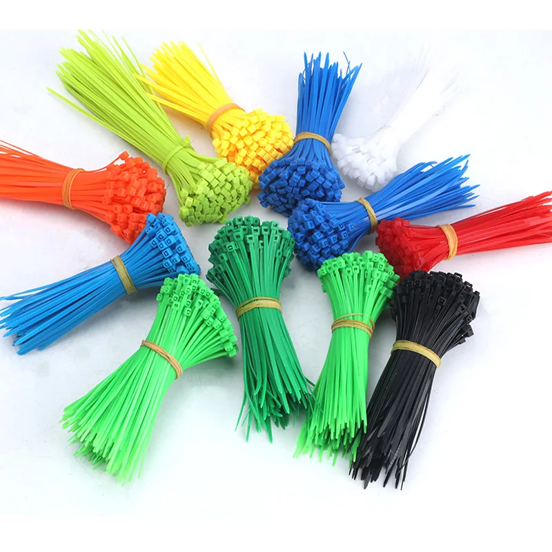 

4x200mm/100 pcs/bag of 7 colors 3.6mmx200mm self-locking nylon cable ties, color cable ties to fasten cables