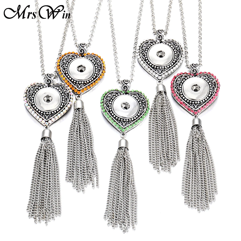 Новинка богемное этническое ожерелье с кнопкой длинной кисточкой подвесное