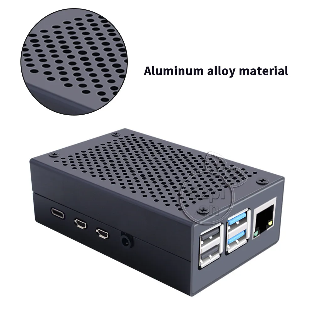 Raspberry Pi 4 Модель B решетчатый дизайн металлический чехол охлаждающий вентилятор