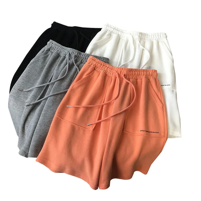 

2021 new Korean version of casual shorts five pants plus size wide leg shorts female ins trend casual sports shorts