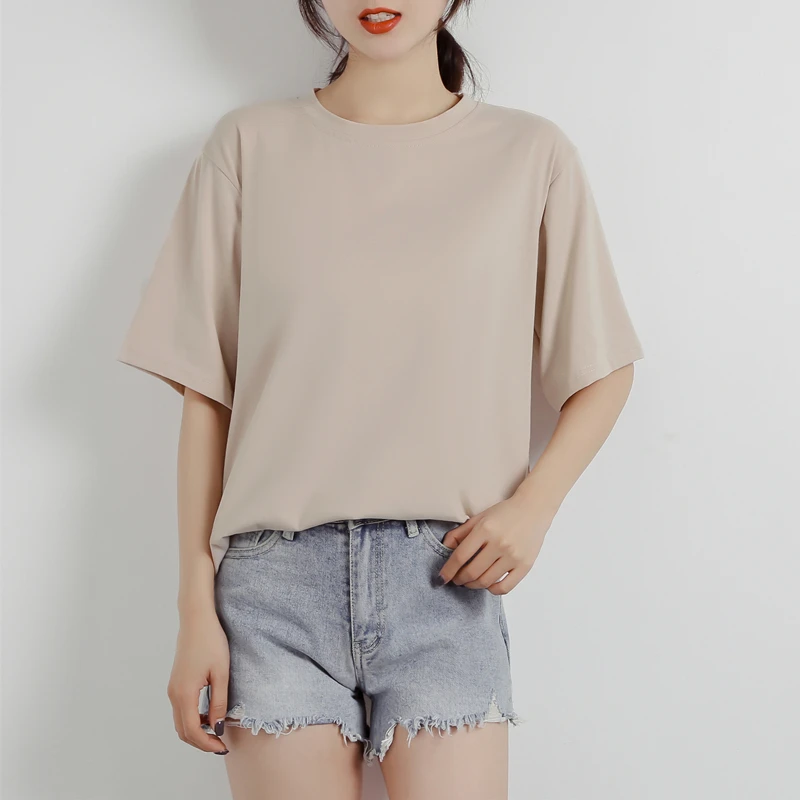 

2020 Women Shirt Fashion T-Shirt Khaki Tees short sleeve