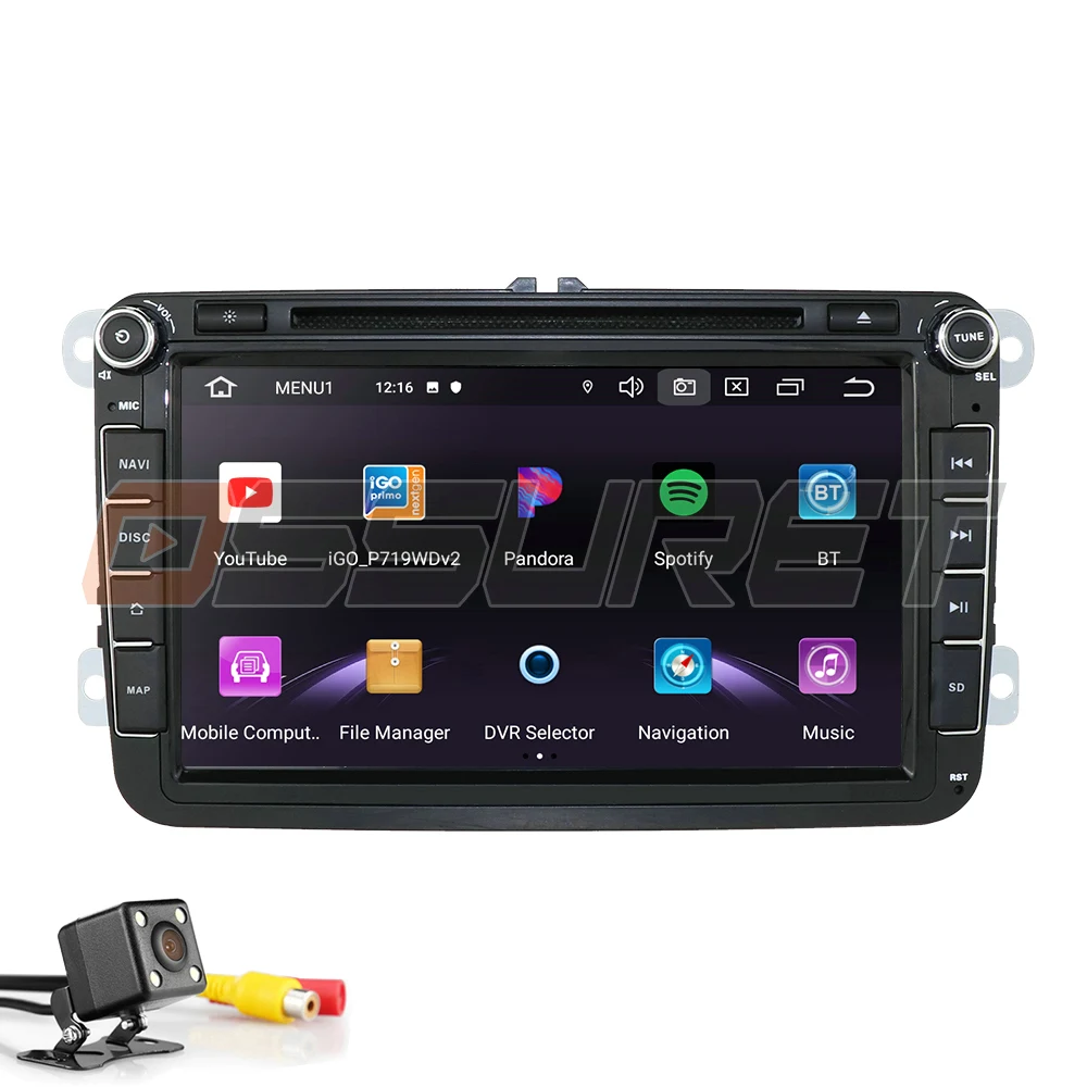 2Din Android10 автомобиль радио стерео проигрыватель для Volkswagen VW Passat B6 Golf Tiguan Caddy Polo Beetle