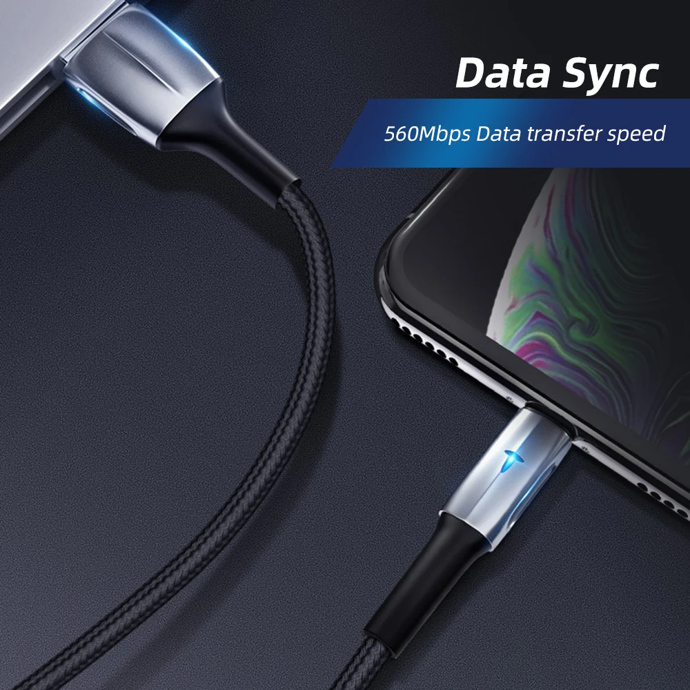 Кабель ANKNDO USB для быстрой зарядки 3 А Тип C Micro зарядный кабель телефонный Samsung OPPO |