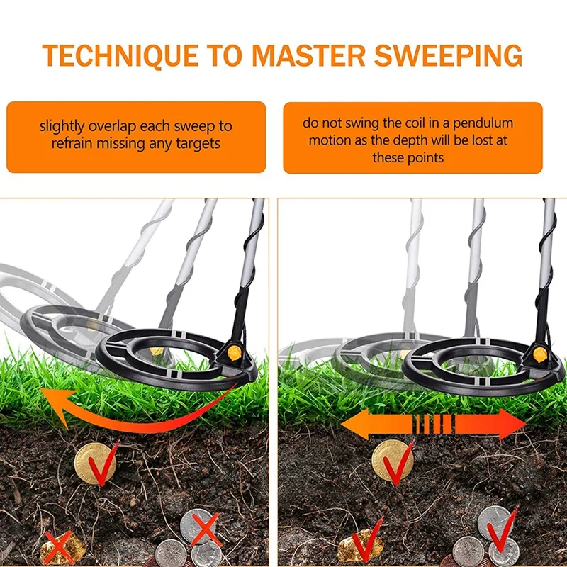 

Md940 9.7 Inch Handheld Metal Detector Easy Installation Underground Gold Metal Finder for Adults and Kids