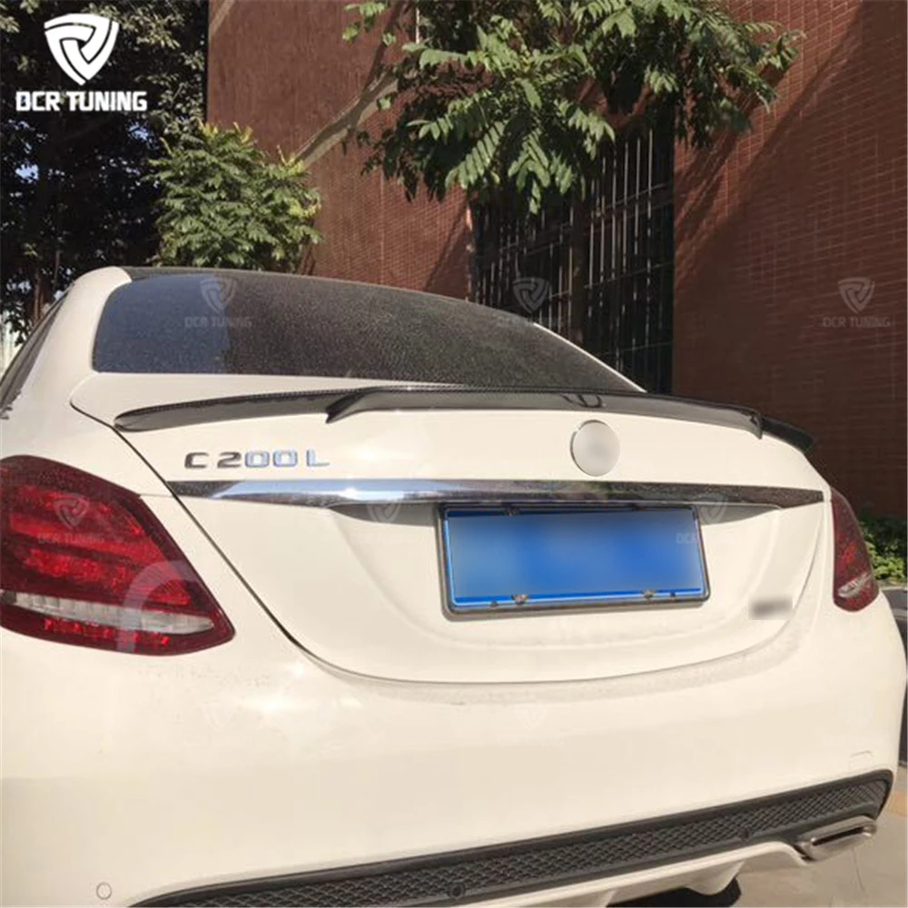 УГЛЕРОДНЫЙ спойлер для Mercedes W205 4-дверный седан C63 C180 C200 C250 C260 задний из углеродного