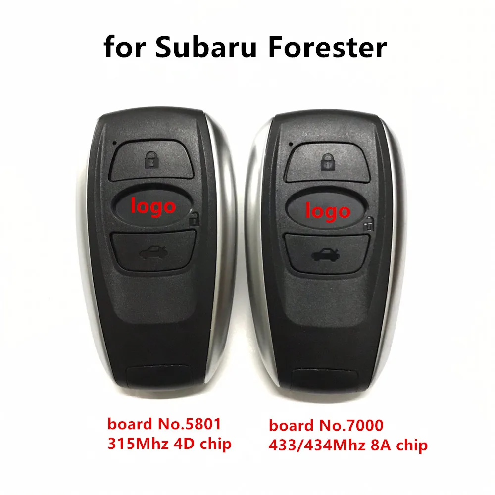 

Car Keyless Smart Remote Key 315Mhz 433MHz 4D 8A Chip for Subaru Forester Legacy Impreza XV BRZ WRX STI Board No. 5801 7000