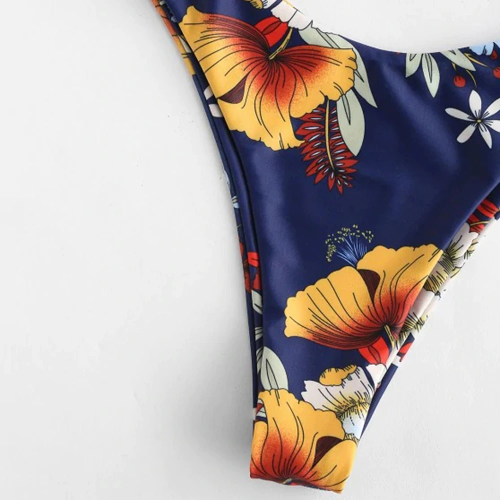 Распродажа бикини летний цветочный комплект низкая талия купальник Женский