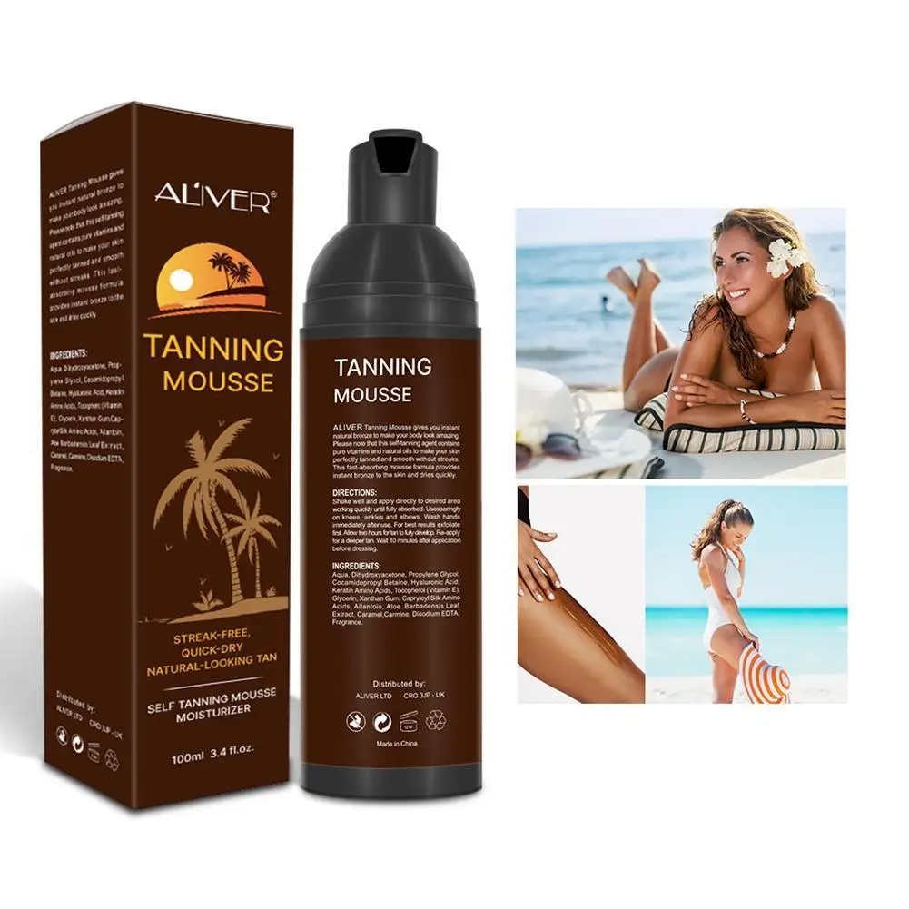 

Body Self Tanners Cream Tanning Mousse For Bronzer Skin Skin Makeup Face Care Body Block Sun Cream Nourishing Solarium Medi U2M8