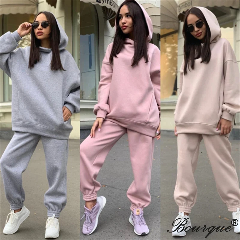 

Women's Fashion Casual Hoodie Tracksuit Autumn/Winter 2021 Women's Tracksuit Long Sleeve Hoodie Tracksuit for Women