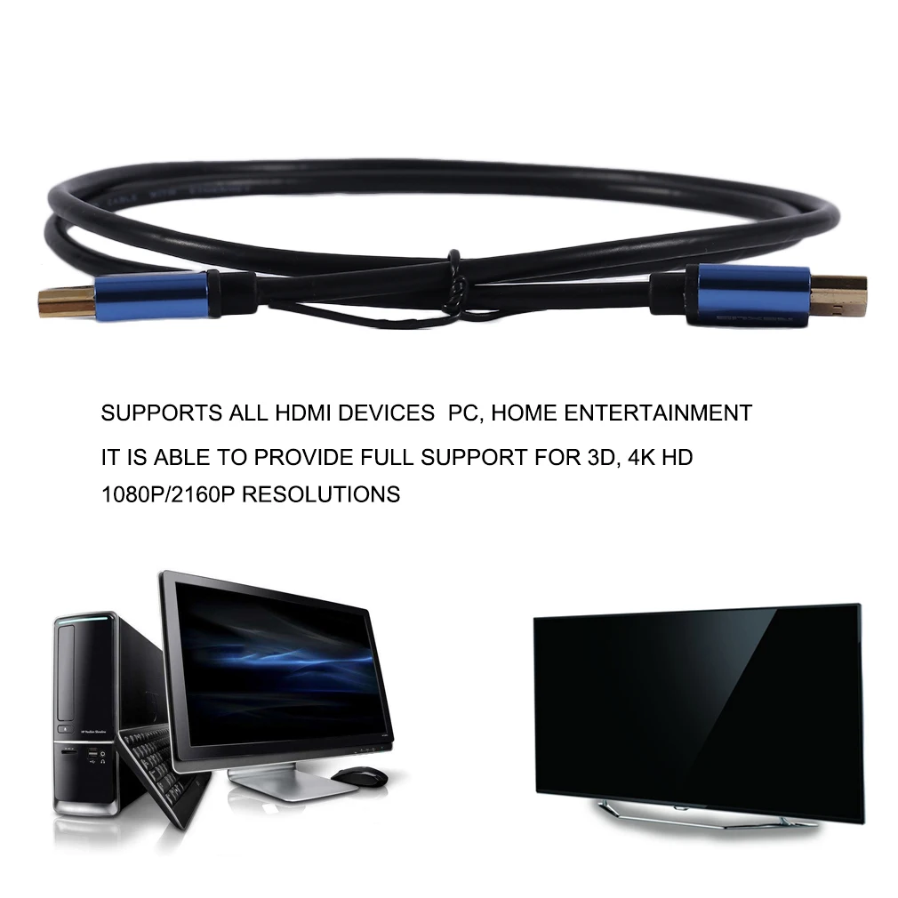 1 м/3 м/5 м/10 м супер длинный кабель HDMI из алюминиевого сплава штекер к мужской супер высокоскоростной HDMI кабель Ethernet 3D 4 к черный