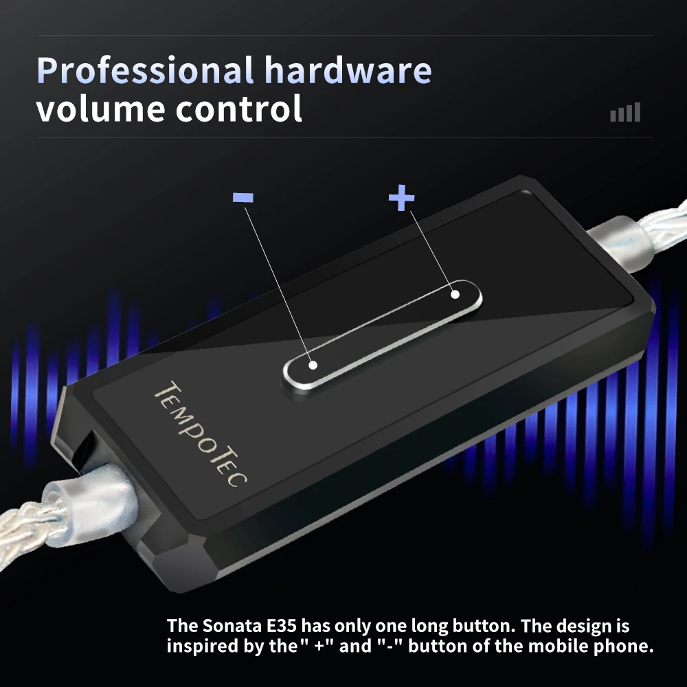Адаптер усилителя для наушников TempoTec Sonata E44 Dual CS43131 USB Type C до 4 мм Баланс DAC AMP DSD256