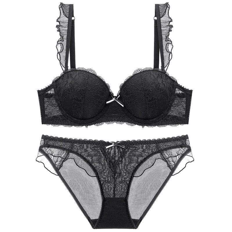 

Goddess Secret Lace Underwear Padded Strapless Lingerie Brassiere Bra Panties Set Underwear Women 16002