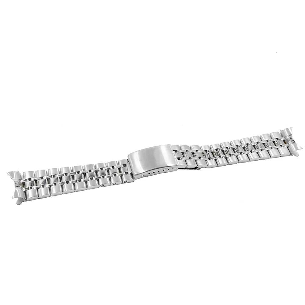 Rolamy 19mm Middle Gold 316L Stainless Steel Hollow Curved End Screw Links Replacement Wrist Watch band Strap Bracelet For Tudor