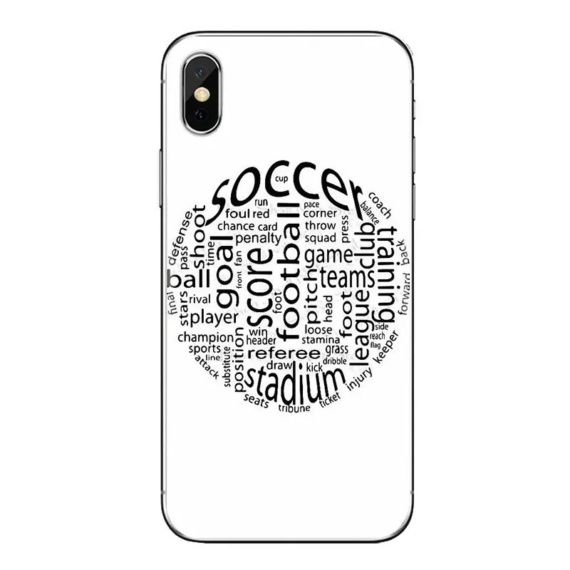 Чехол из ТПУ для iPhone XS Max XR X 4 4s 5 5S 5C SE 6 6S 7 8 Plus samsung Galaxy J1 J3 J5 J7 A3 A5 дизайн футбольного