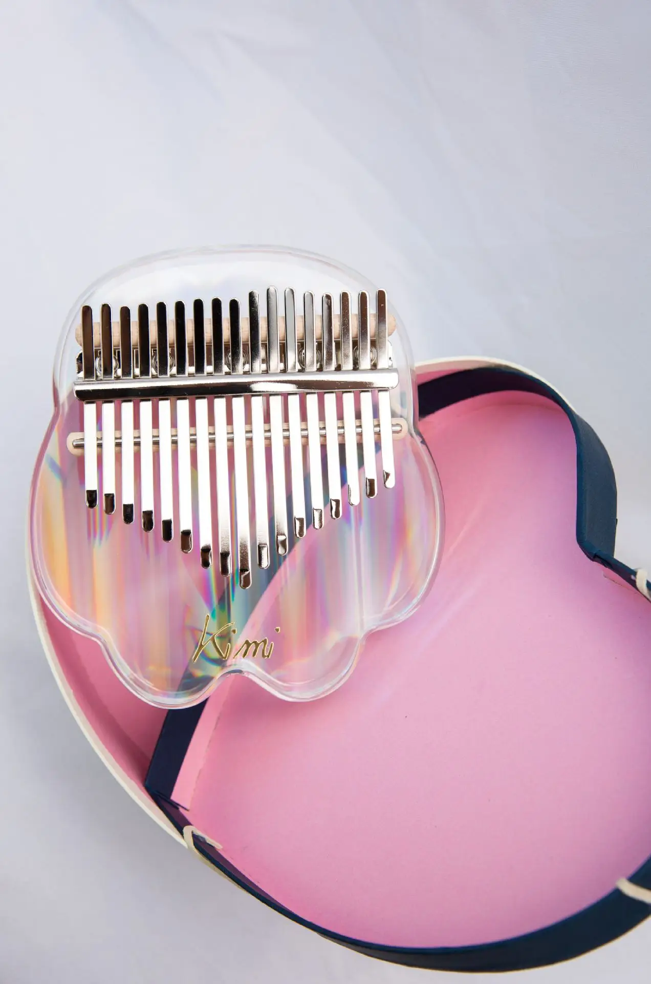 Kimi 17key Kalimba bag Acrylic Crystal Transparent Rainbow Cat Claw Thumb piano Musical Instrument Xylophone vibraphone Keyboard