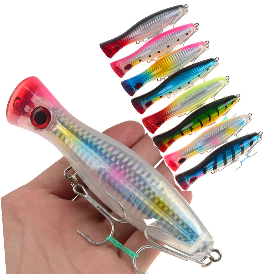 

1pcs Big Popper Wobbler Hard Isca Artificial Topwater Fishing Lure 12cm 40g Long Shot Crankbait Fishing Bait Pike Bass Leurre