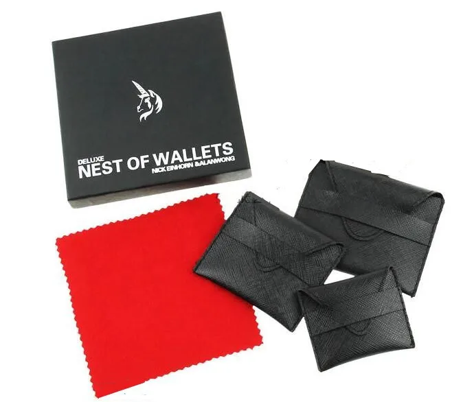 Deluxe Nest of Wallets (Nesting Wallets) By Nick Einhorn-Magic Trick,Accessories,Fire,Mentalism,Stage,Close Up,Fun,Magia Toys