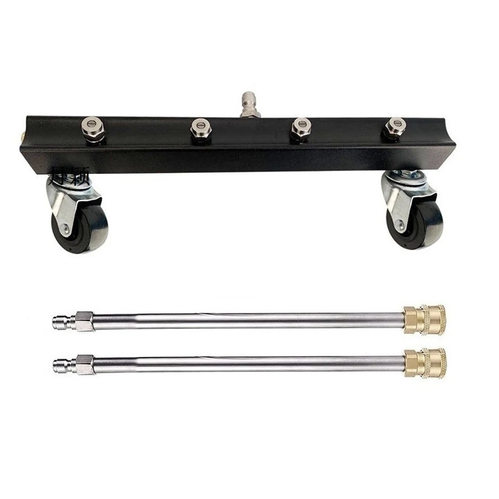 

13 inch Pressure Washer Undercarriage Cleaner 1/4 Quick Disconnect Under Body Car Wash Water Broom with Wands Car Clean Tool