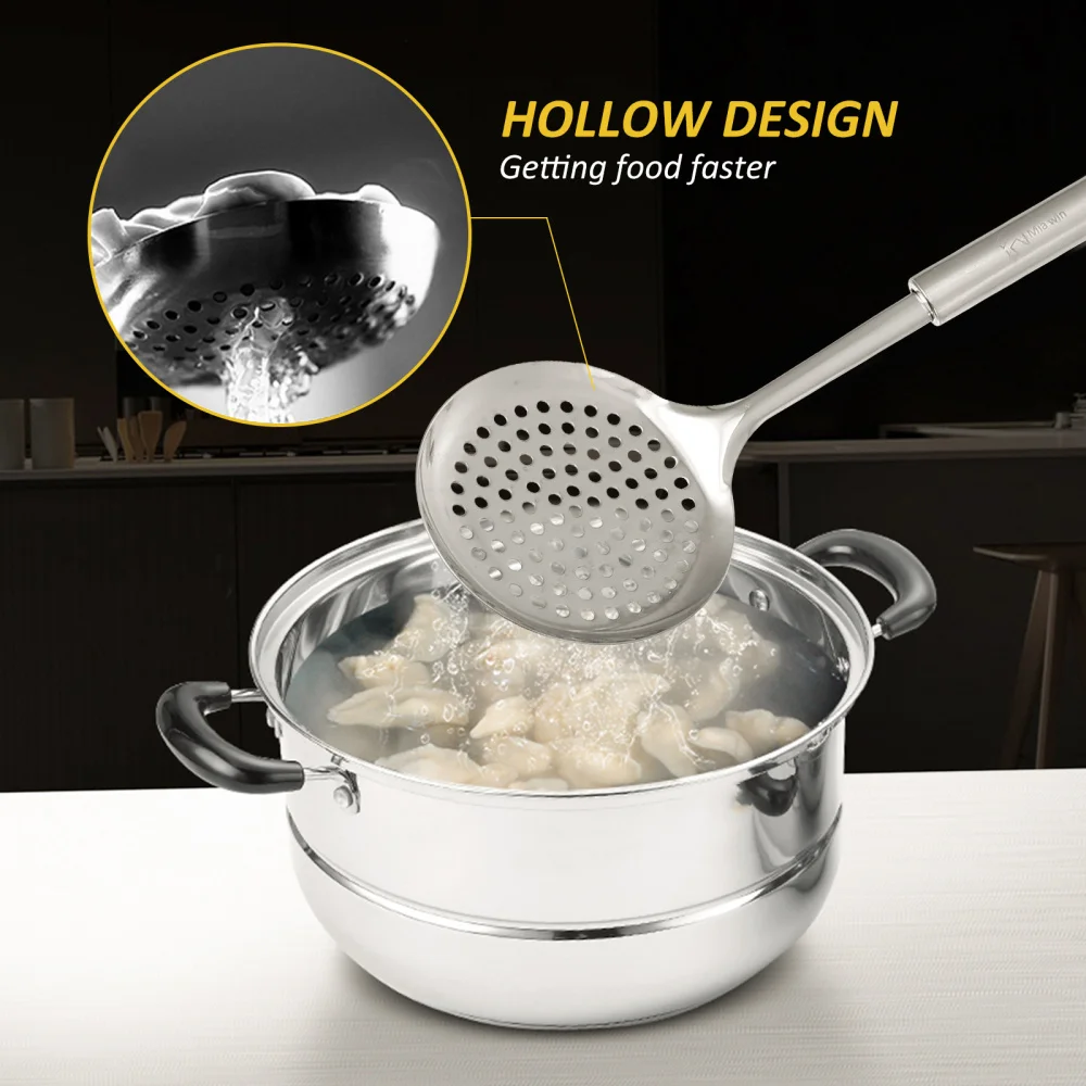 

1 Set 5 Pcs Stainless Steel Kitchen Wares Heat-resistant Tablewares (Silver)