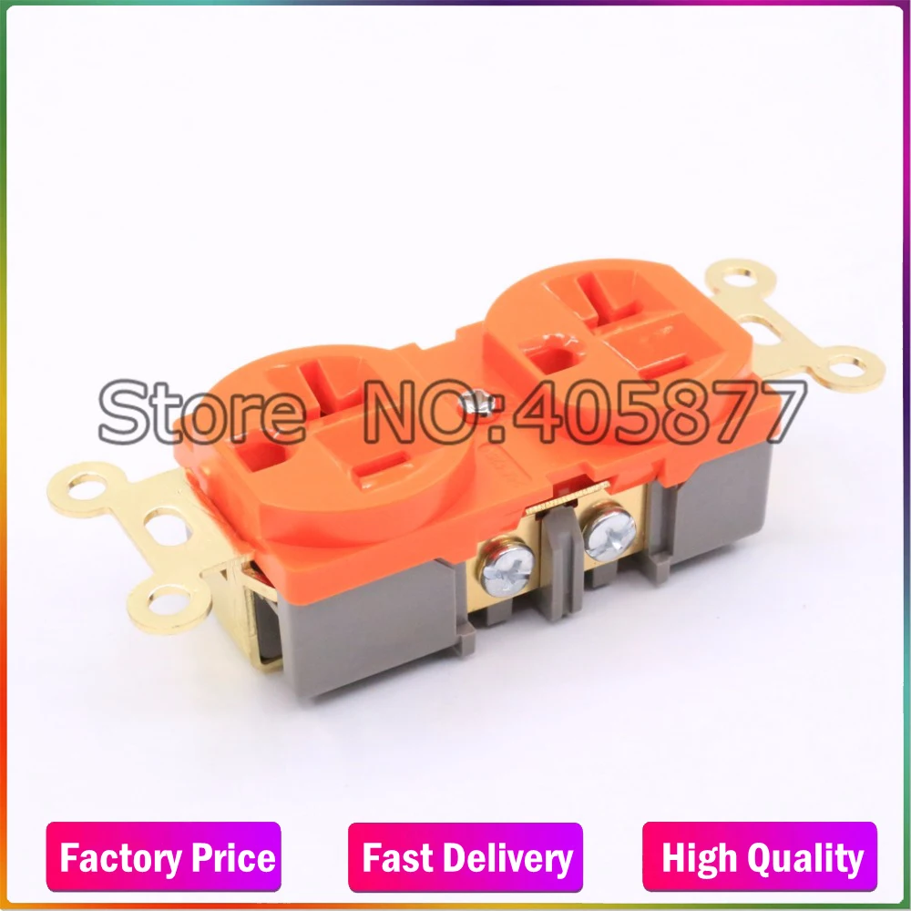 

5piecesx US AC Power Receptacle Wall Outlet Gold plated Socket distributor