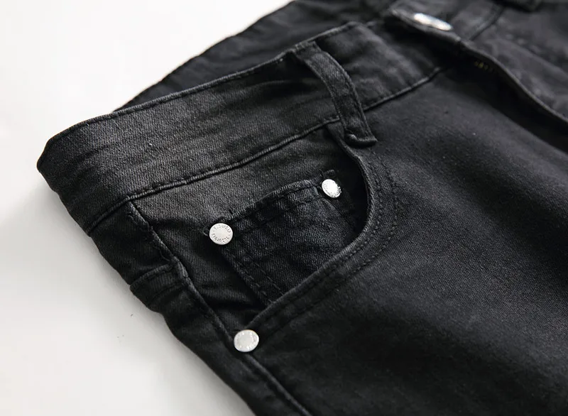 2020 Fashion Designer Streetwear Hip hop Men biker Jeans Pleated Ripped Destroyed Jeans