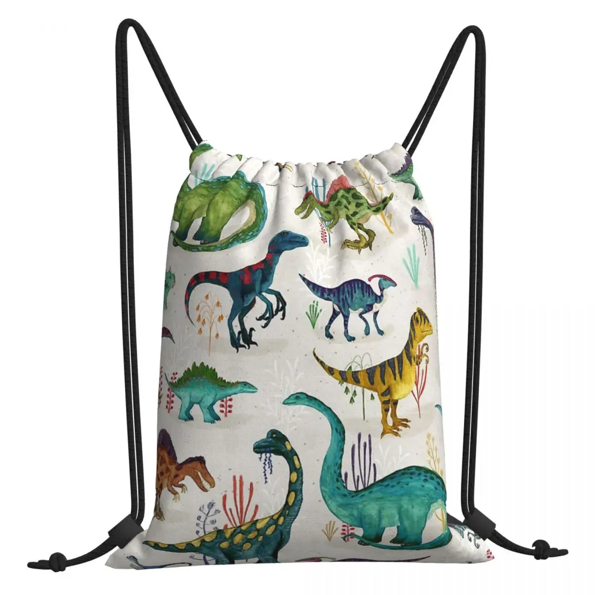 

Bright Dinosaurs Portable Hiking Drawstring Bags Riding Backpack Gym Clothes Storage Backpacks