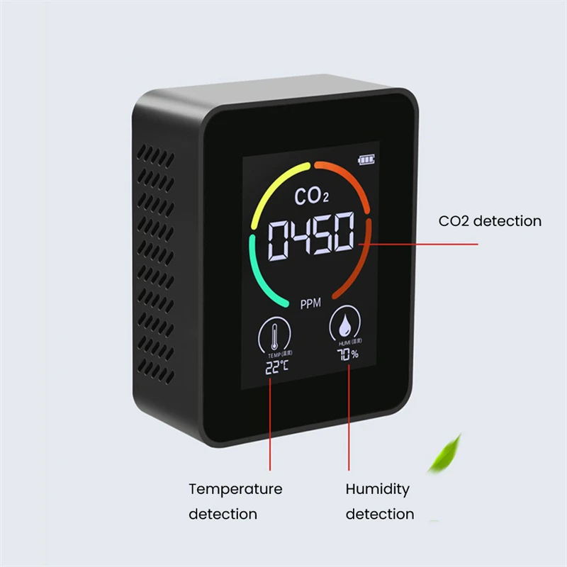 Цифровой измеритель температуры и влажности CO2 3 в 1 точный детектор TVOC монитор