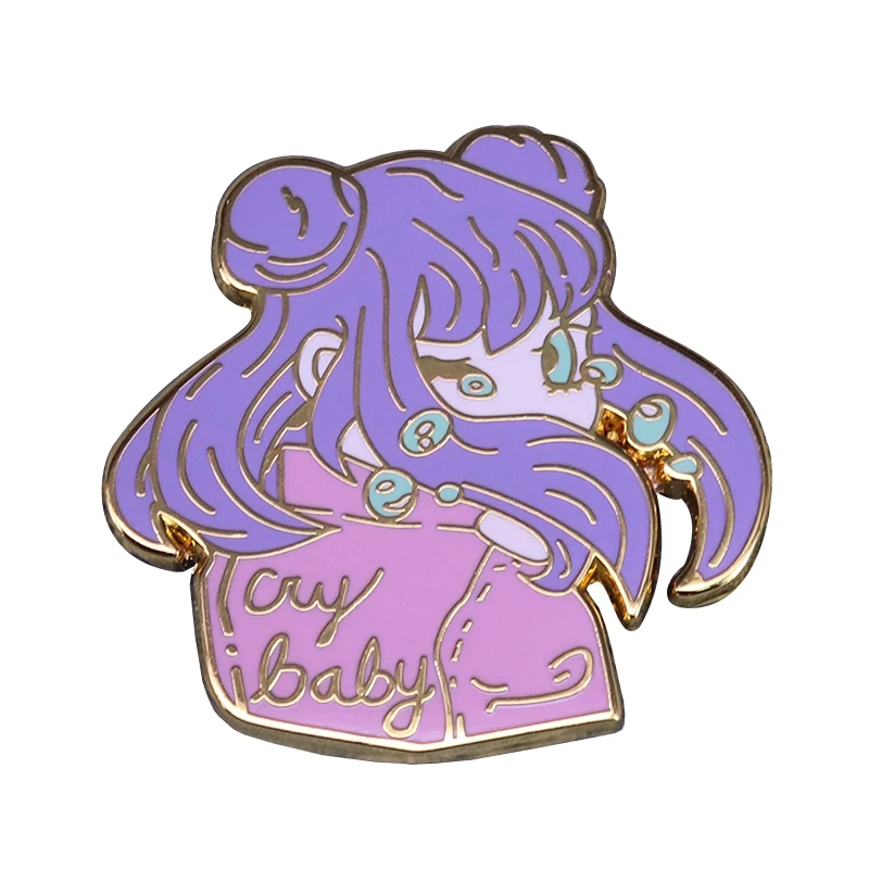 Эмалированная брошь Pretty Guardian Cry Baby в стиле Сейлор Мун|Броши| |