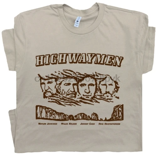 Мужская футболка The Highway Outlaw Country с музыкальной группой винтажная