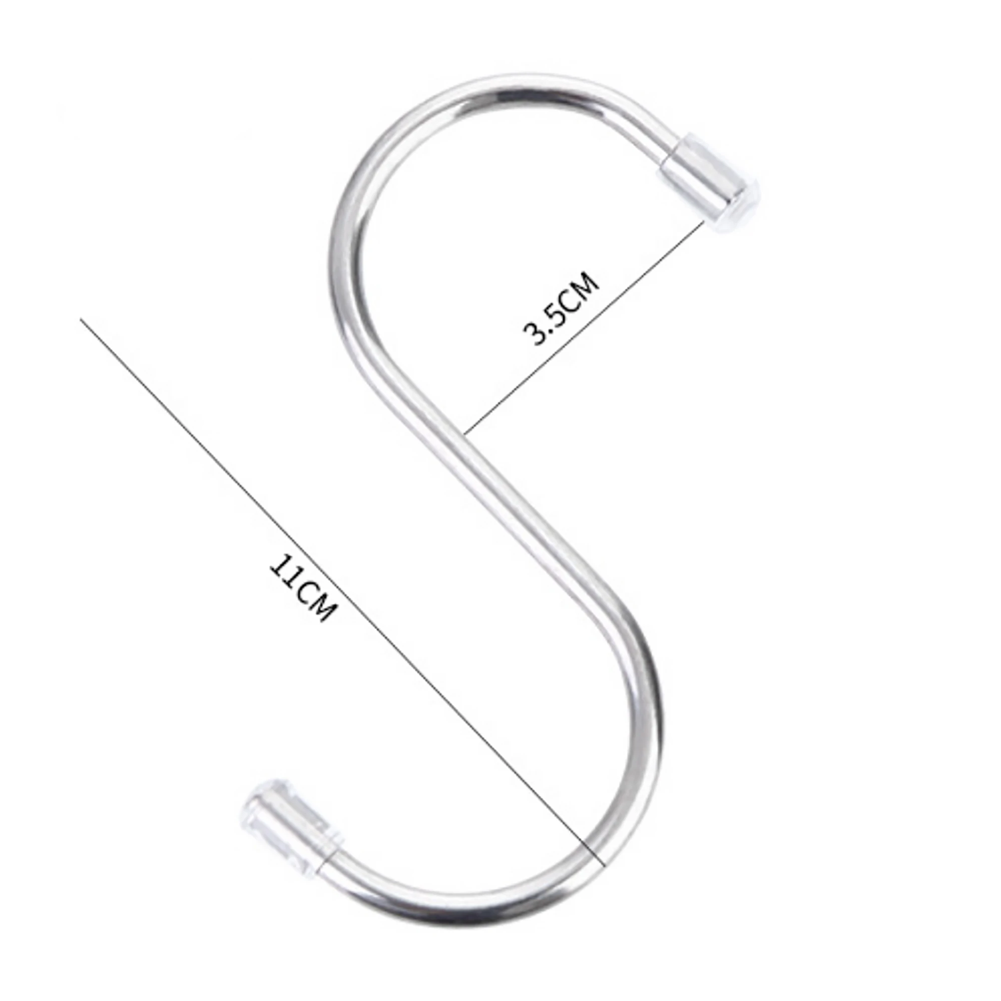 10pcs/6pc S hook key hanger Clothing Store Organizer closet Hanging Long Display Hooks no-hurt Kitchen hooks Bathroom - купить по