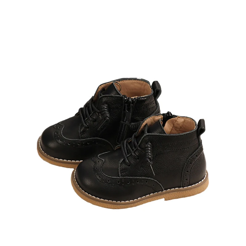 Новые зимние ботинки-мартинсы Dolakids в английском стиле для детей с мягкой