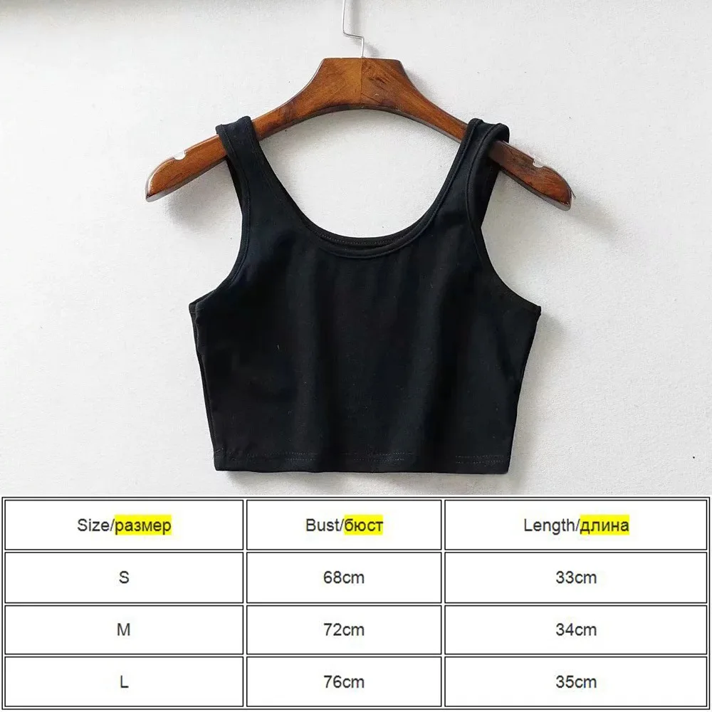 

Summer Vintage Crop Tops Fashion Women Biker Black Punk Sexy Tank Top Korean Streetwear Cropped Sleeveless Camis Top Feminino